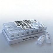 💊 Monthly AM/PM Pill Organizer – Twice-a-Day Medicine & Vitamin Storage with Stickers